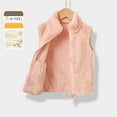 thumbnail image 2 of CAICJ98 Toddler Boys Girls Fleece Vest Coat Kids Warm Fall Winter Warm Thick Cotton Sleeveless Jacket Zip up Polar Fleece Jacket Boys' Girls' Outerwear Vests (Pink,5-6 Years), 2 of 7