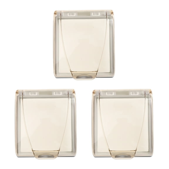 3pcs Sticky 86 Type Weatherproof in Use Outlet Cover Adhesive Plug Receptacle Protector
