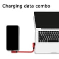 thumbnail image 2 of SDFGTstore 90 Degrees Safe 0.25m Double Elbow Type c Data Cable Efficient Black/ Blue/Red Cellphone Data Line USB Cable, 2 of 9