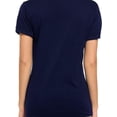 thumbnail image 4 of Women Fashion Deep V-Neck Short Sleeve Tops Solid Casual Loose Basic T Shirt, 4 of 5