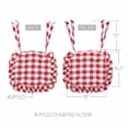 thumbnail image 2 of VHC Brands Annie Buffalo Check Chair Pad, Country Red, 16.5" x 18", 2 of 5