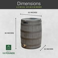 thumbnail image 3 of Good Ideas Rain Wizard 50 Gallon Rain Barrel Water Collector, Oak (2 Pack), 3 of 11