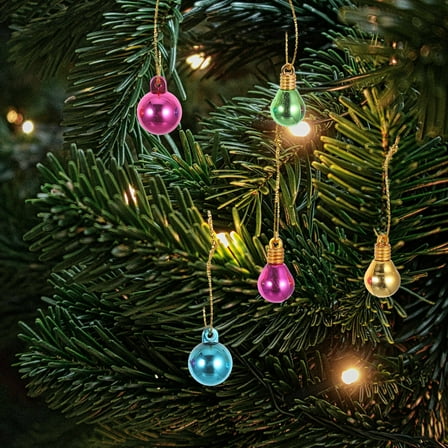 SEWCHICS 100-Pack Small Multi-Color Christmas Tree Baubles, Plastic Shatterproof Hanging Ornaments for Holiday Decoration