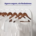 thumbnail image 3 of Ganchos de Madera Premium Serenelife, Ahorradores de Espacio, Resistentes, con Gancho Metálico Giratorio de 360°, para Abrigos, Pantalones y Vestidos, Vintage, Pack 30, 3 of 7