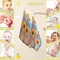 thumbnail image 3 of 5 PCS Spring Sunflower Pattern Baby Muslin Washcloths, Unique Sky Flowers Soft Absorbent Face Towel Burp Cloths Cotton Bath Wipes Infant Wash Cloth for Newborn Boys Girls, 3 of 7