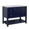 thumbnail image 2 of Lakeshore 42" Bathroom Vanity with Royal Blue Cabinet and Quartz Top, 2 of 8
