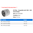 thumbnail image 2 of Oil Filter - Compatible with 1988 - 2001 Acura Integra 1989 1990 1991 1992 1993 1994 1995 1996 1997 1998 1999 2000, 2 of 2