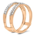 thumbnail image 1 of Dazzlingrock Collection 0.50 Carat (ctw) 14K Round Diamond Ladies Wedding Double Guard Ring 1/2 CT, Rose Gold, Size 7, 1 of 3