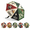 Golf, variant on Rugby Print Classic Stick Umbrella, 115cm Windproof Fiberglass Auto Open Waterproof for Men and Women