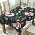 thumbnail image 4 of Dreamtimes Christmas Snowman Tablecloth, Waterproof Washable Polyester Square Table Cover, Durable Tablecloth for Kitchen Dining Table Party Decor ( 60"x 90"), 4 of 7