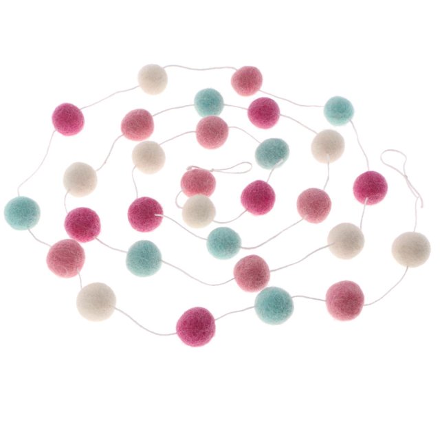Adornos de Material de Poliéster Decoración Colgante de Pared para Mosquitera de Habitación de de 6 Colco Adornos de fieltro de la bola