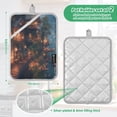 thumbnail image 3 of Two Pieces Of Square Heat Insulation Pad Oven Mitts 7x9.8 Inch Oven Microwave Kitchen Cooking Baking Super Cool House, 3 of 7