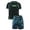 C43/Black27, variant on Rggeeun Child Boys Swimsuit Set 2Pc Letter Print Short Sleeve Crew Neck Top & Elastic Waist Tie-Dye Floral Pattern Loose Fit Knee Length Trunks for Summer Beach Wear Cozy Swimwear,Black,11-12 Years