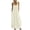Beige, variant on Women's Maxi Sundress Flowy V-Neck Tiered Dress with Pockets Lightweight Breathable Casual Vacation Beach Dress Dresses for Women Beige S