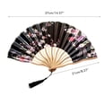 thumbnail image 4 of Abanicos de mano plegables con impresión japonesa para mujer, abanicos de mano plegables de bambú con borlas para decoración de pared, regalos, fotografías de bodas, 4 of 8