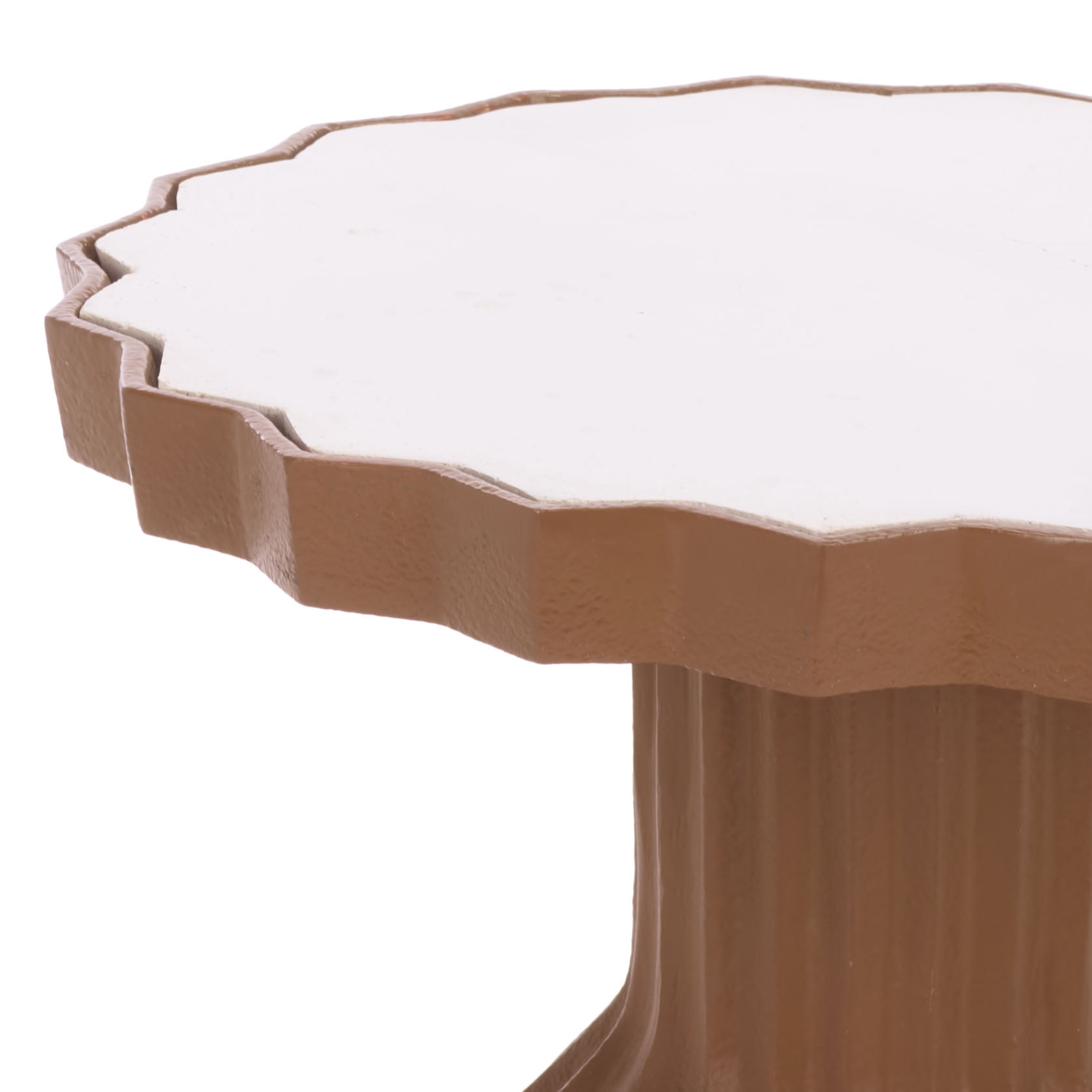 Safavieh Couture Cindylyn Concrete Top Modern End Table, Brown/White