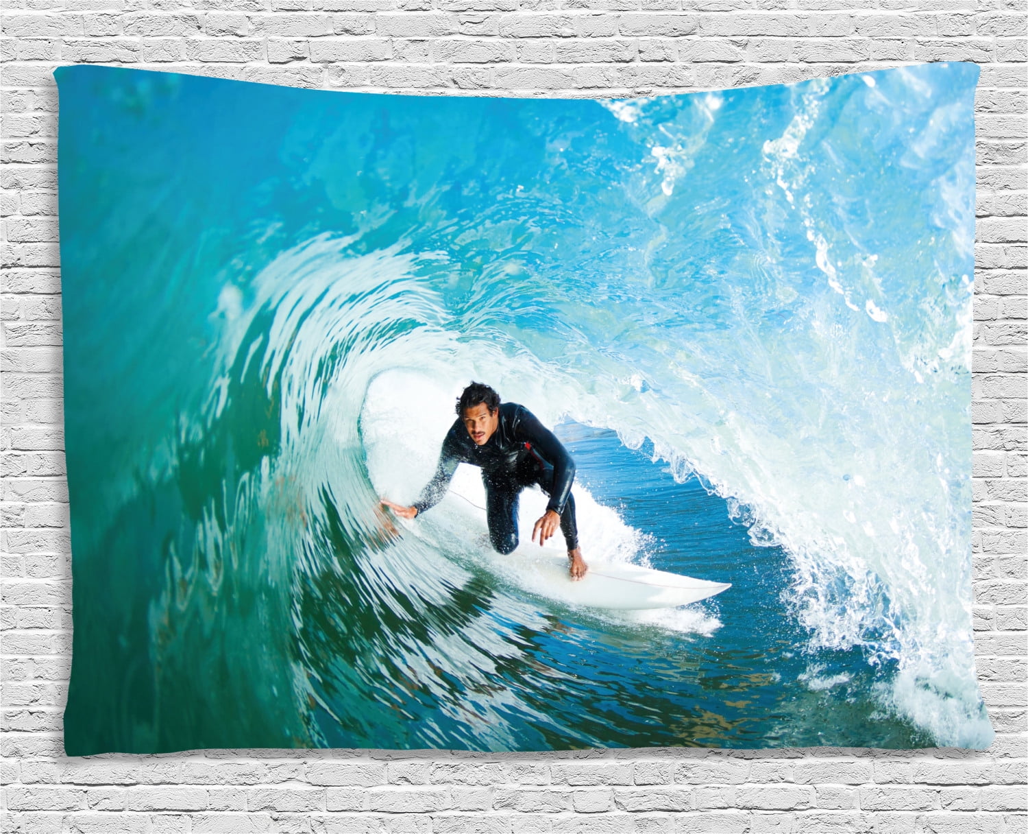 ocean wave tapestry