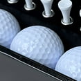 thumbnail image 3 of BESTSKY 1 Set Golf Gift Box with 3 Balls, 6 Tees, Metal Divot Repair Tool, Hat Clip - Golf Accessories Kit - Faux Leather Case - Men and Women - Professional Beginner Golfer Gift, 3 of 6