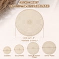 thumbnail image 2 of Uxcell 4 Pcs Manteles Individuales Redondos Tejidos, Mantel Lavable de 11.8 Pulgadas Resistente al Calor, Decorativo para Mesa de Comedor, Encimera, Beige, 2 of 7