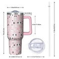 thumbnail image 2 of Pink Christmas Tree Pattern Tumbler with Handle and Lid,40oz Double Wall Vacuum Insulated Tumbler,Cups Gift for Women and Men, 2 of 7