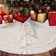 thumbnail image 6 of Tarmeek Christmas Tree Skirt, White 24in Christmas Decorations Seasonal Winter Xmas Holiday Tree Mat for Xmas Tree Home Decor Christmas Decorations Indoor, 6 of 9