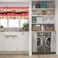 thumbnail image 5 of LALILO Kitchen Curtain Valance Striped With Brush Strokes And Rod Pocket Window Curtain 52"x 18" Set of 2, 5 of 5