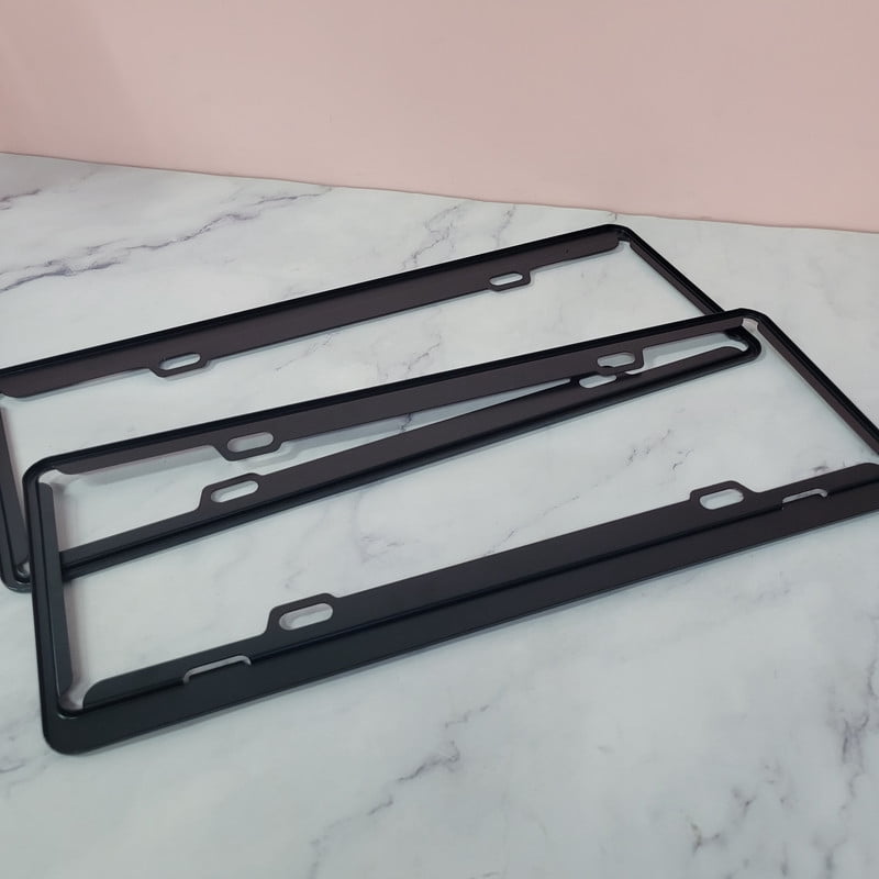 Xiyokryon License plate frames  Matte Finish, Rust-Resistant & Scratch-Resistant, Easy Install with Pre-Drilled Holes, 2 Pack