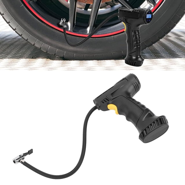 Cordless Air Compressor Tire Inflator, Handheld Tire Air Pump 7.4V Versatile Fast Inflation 120W with Digital Pressure Gauge for Bike
