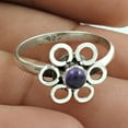 thumbnail image 2 of Natural Amethyst Ring, Real 925 Sterling Silver Ring, Purple Gemstone Ring, Round Shape Ring, February Birthstone Ring, Beautiful Ring, Proposal Ring, Birthday Gift Ring For Women (amethyst, 7), 2 of 5