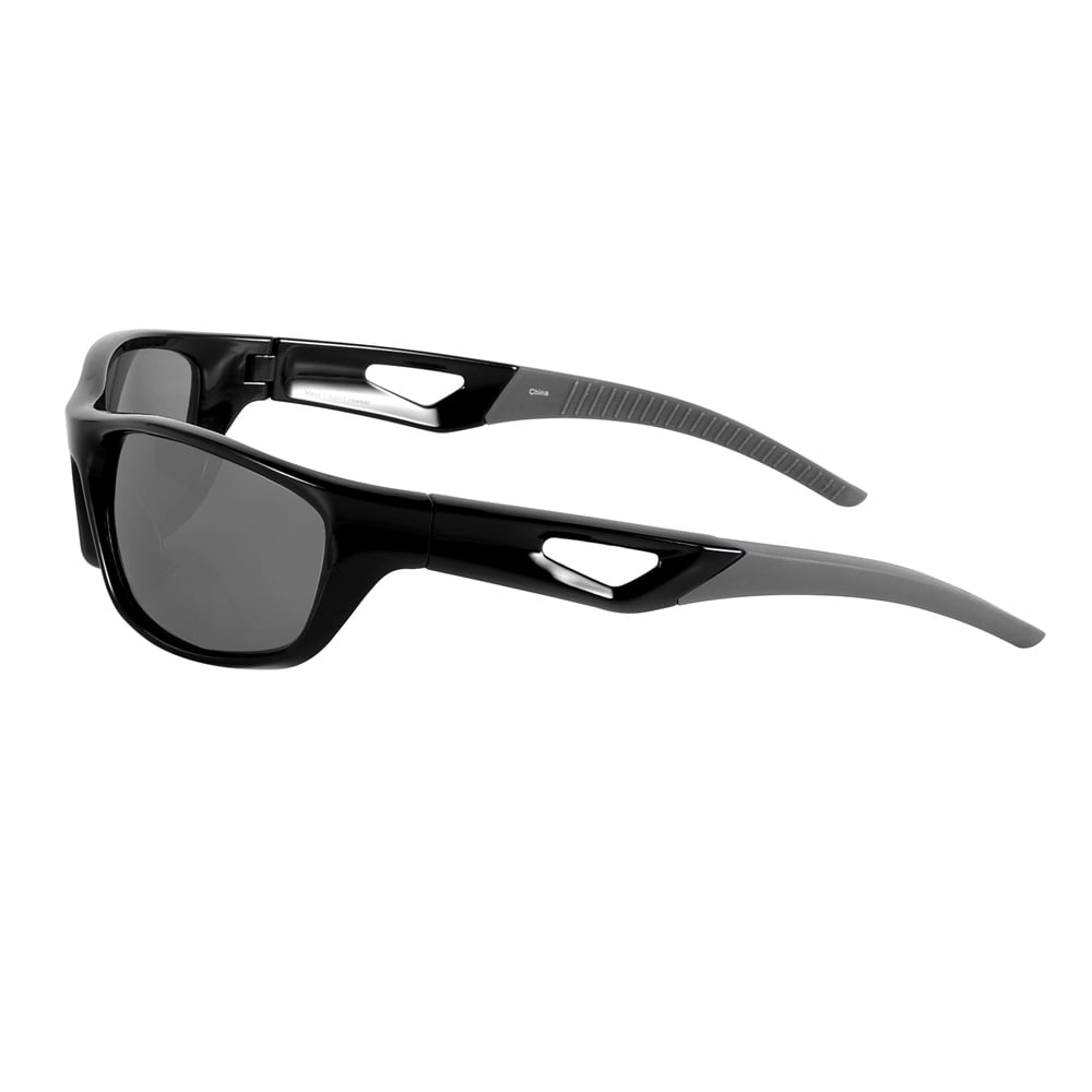 "The Competitor" Lightweight Precision Sport Wrap Polarized Bifocal Sunglasses Featuring High Definition Lenses - 2 Pair Jet - 3.00