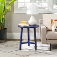 thumbnail image 3 of Walker Edison Mid-Century Modern Simple 3-Leg Round Side Table, Blue, 3 of 13