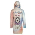 thumbnail image 2 of 4th of July Siberian Husky Celebrates Independence Day All Over Print 3D Hooded Duffle Toggle Coat Husky Dog Lover Gifts - 12010, 2 of 6