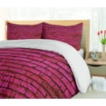 thumbnail image 5 of Ambesonne Hot Pink Fuchsia Duvet Cover Set, Grunge Bricks Art, 2-Calking, Magenta Hot Pink, 5 of 7