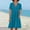 Blue, variant on SMihono Women's Flowy Cotton Linen Midi Dress Summer Beach Casual Loose Sleeveless Baggy A Line Dress with Pockets Blue L