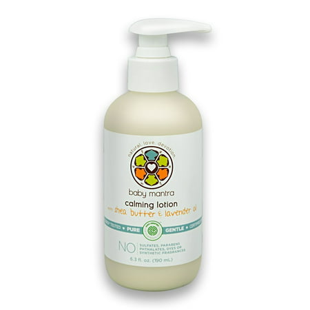 Baby Mantra Calming Lotion - EWG Verified Baby Moisturizing Cream with Shea Butter and Lavender Oil - Best for Newborns, Infants, and Babies with Sensitive Skin - 6.3 Ounce Pump Bottle pack of (Best Baby Lotion 2019)