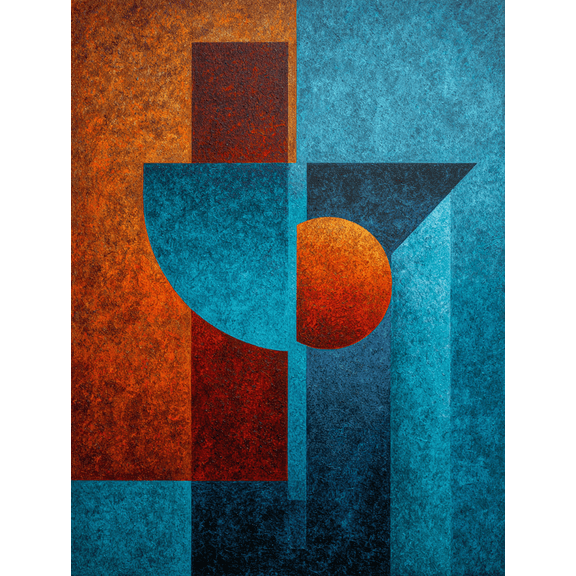 Abstract Geometric Texture Canvas Print, Wall Art for Living Room Bedroom Office Hallway Dining Room Studio