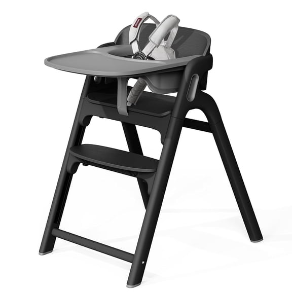Momcozy DinerPal Silla de Madera para Bebés, Trona Convertible, con Bandeja de Grado Alimenticio, Ajustable