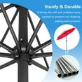 thumbnail image 5 of Abble 9ft Solar LED Lighted Patio Umbrella, Table Market Umbrella, Outdoor Umbrella for Garden, Deck, Backyard, Pool and Beach, Red, 5 of 9