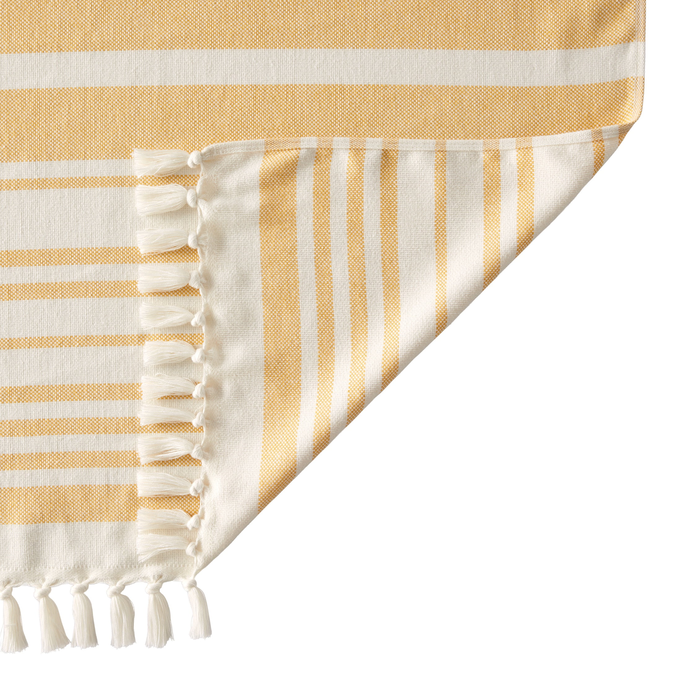 Better Homes & Gardens Oversized Flatwoven Yellow Striped Beach Towel, 38" x 72"