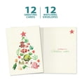 thumbnail image 5 of Tree-Free Greetings Christmas Greeting Card 12 Pack, 5x7, Beachy Tree (HP65454), 5 of 6