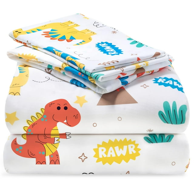 Juego completo de sábanas para niños Joiedomi Dinosaur Soft Microfiber
