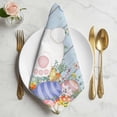 thumbnail image 2 of Spring Easter Cloth Napkins, Rabbit Ears Foot Colorful Eggs Wooden Plank Washable and Reusable Dinner Napkins Set of 2, Table Napkin for Kitchen Party Birthday Wedding Hotel Housewarming 20"x20", 2 of 9