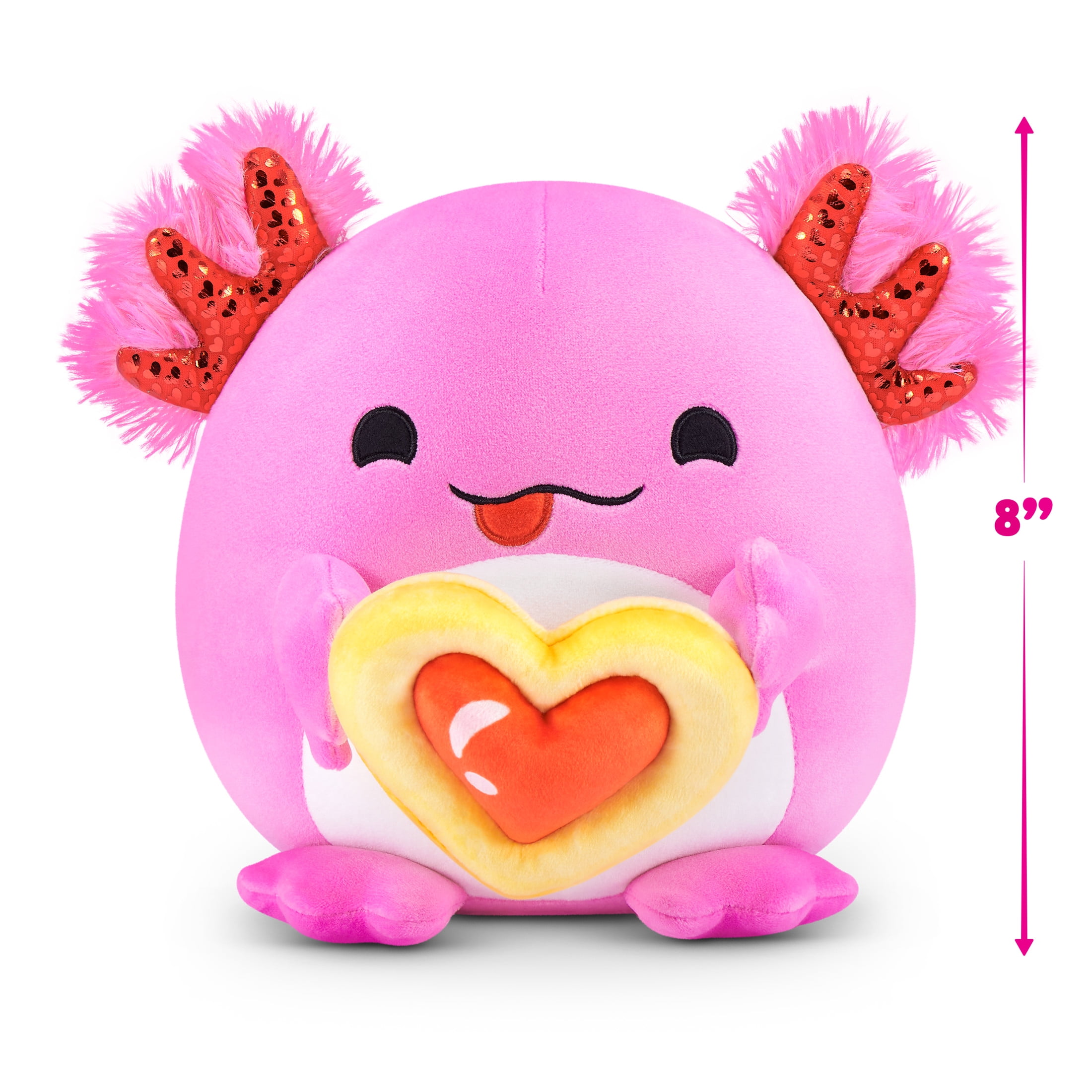 SNACKLES 8 inch Valentines Snackle, (Cookie) Darcy the Axolotl