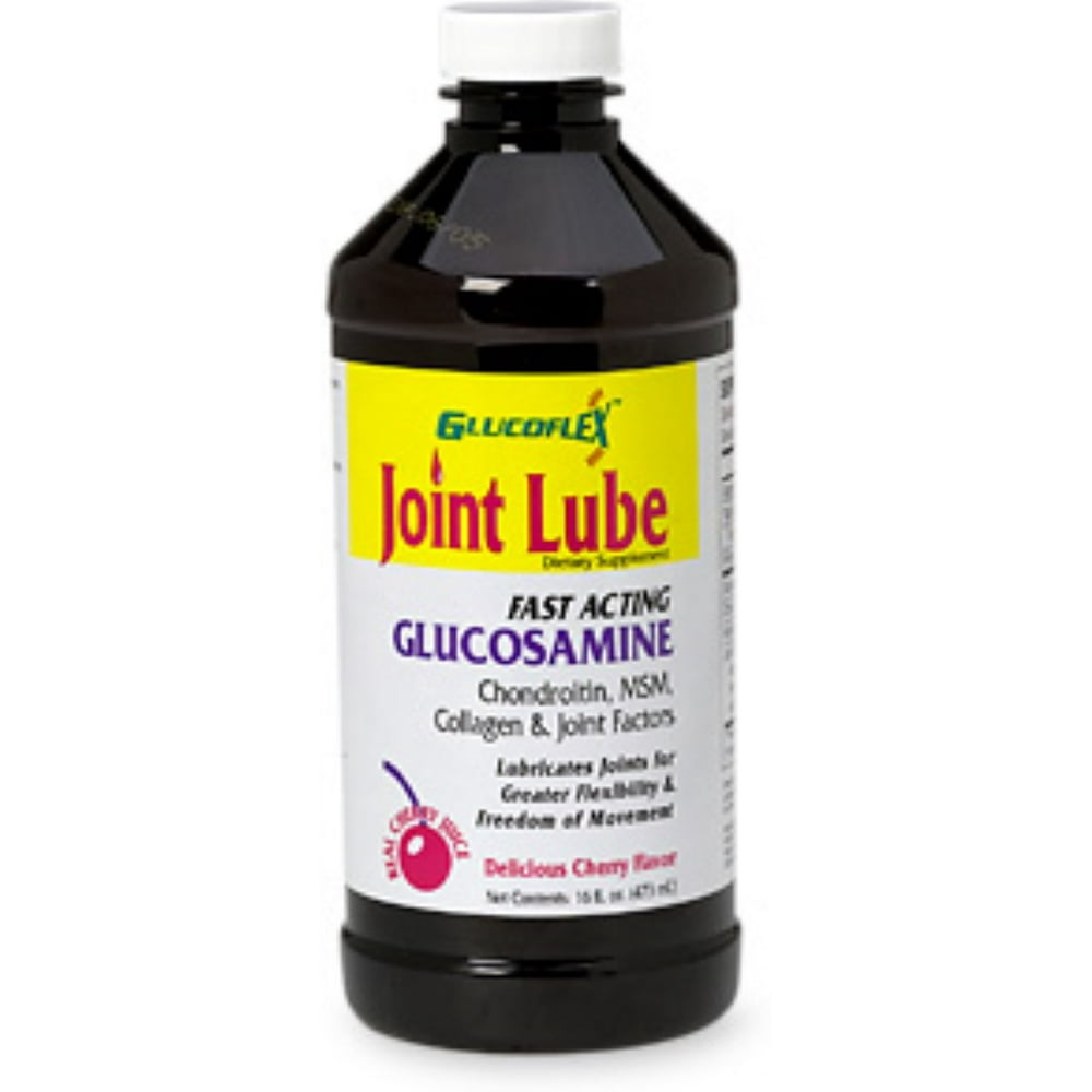 Glucoflex Joint Lube Glucosamine Liquid Cherry Flavor 16 oz (Pack of 2)