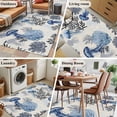 thumbnail image 6 of Summer Marine Life Washable Area Rugs 2.7'x5', Ocean Watercolor Jellyfish Coastal Coral Vintage Low Pile Throw Living Room Rug Non-Slip Sturdy Edge Binding Carpet for Indoor Entryway Bedside Kitchen, 6 of 9
