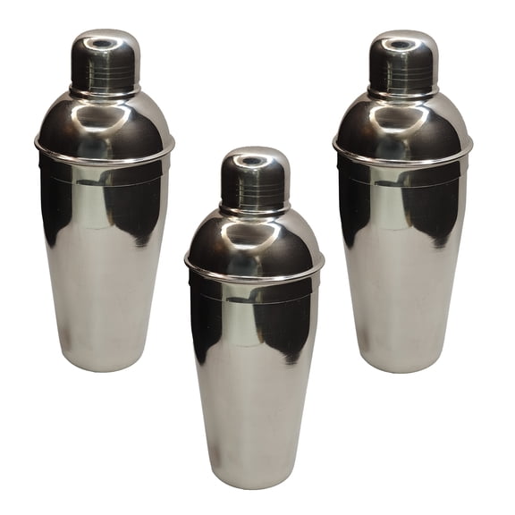 Home Brew Ohio Barware Stainless Steel Cocktail Shaker 750ml (Set of 3)