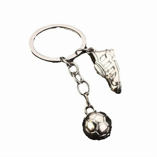 World Cup football shoe keychain pendant, sports pendant, souvenir pendant (silver)