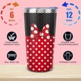 thumbnail image 3 of Cute Mouse Tumbler With Straw and Lid, Stainless Steel 10oz Insulated Coffee Travel Mug, Cartoon Mouse Gifts Cups for Women and Girls, 3 of 6