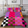 thumbnail image 1 of Erosebridal Vintage Checkered Coverlet Set Queen, Square Geometric Bedding Set, Buffalo Check Decor, 1 of 5