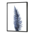 thumbnail image 3 of Designart 'Tropical Blue Watercolour Leaves On White' Bohemian & Eclectic Framed Canvas Wall Art Print, 3 of 5